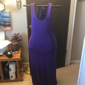 VENUS purple maxi dresses/side slits